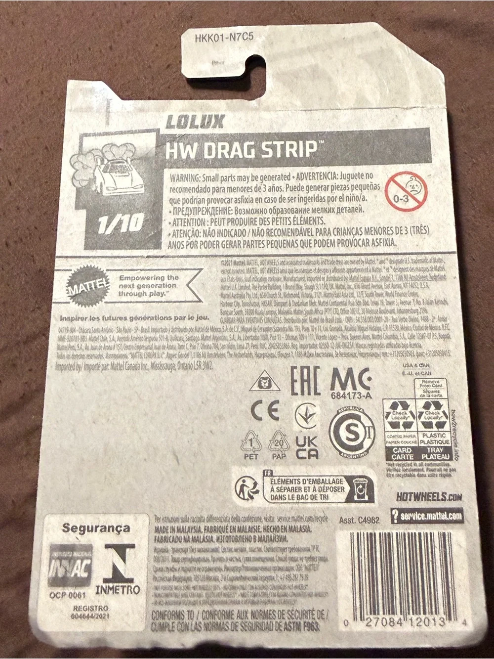 Hot Wheels LOLUX HW‎ Drag Strip 1/10 80/250 Die-Cast Truck New Sealed